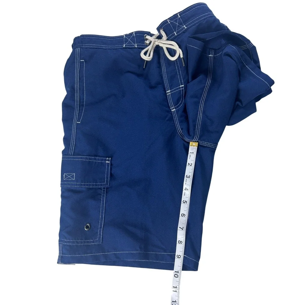 George‎ Mens Navy Blue Cargo Board Shorts Swim Trunks Size Small (28-30) NEW